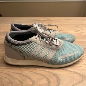 Adidas Los Angeles Continental Gray And Green Sneakers - Mens Size 12